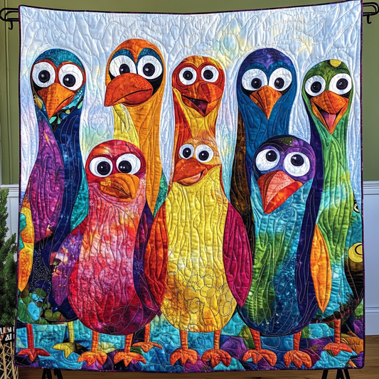 Penguin Club Quilted Blanket - Throw (55" x 60")