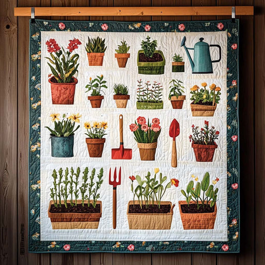 Petal Harvest Quilted Blanket - Throw (55" x 60")