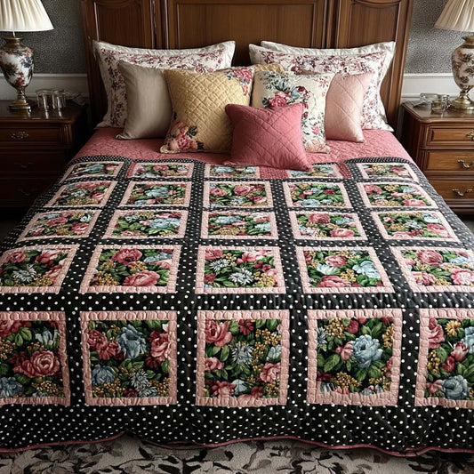 Petal Heaven 3-Piece Quilted Bedding Set - Single (59" x 70")