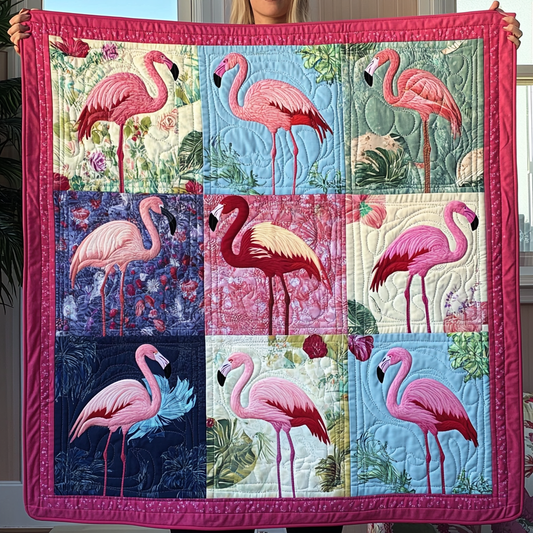 Pink Paradise Quilted Blanket - Throw (55" x 60")