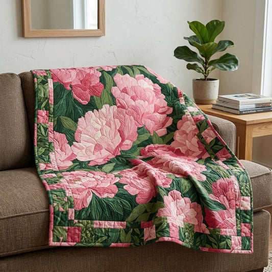 Pink Peony Grove Quilted Blanket - Baby (30" x 40") - Pack 1