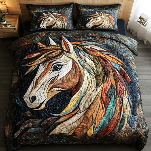 Plains Heritage 3-Piece Quilted Bedding Set - Single (59" x 70")