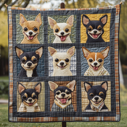 Pocket Sized Pup Quilted Blanket - Throw (55" x 60")