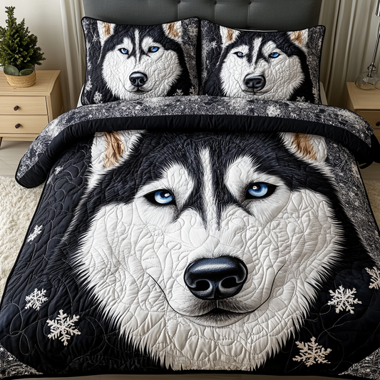 Polar Night 3-Piece Quilted Bedding Set - Single (59" x 70")