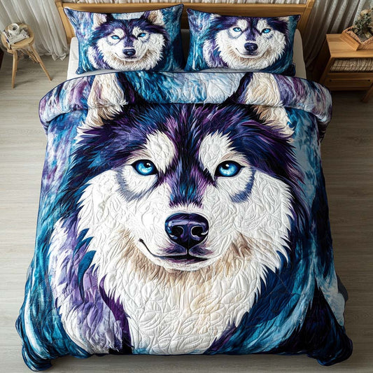 Polar Stare 3-Piece Quilted Bedding Set - Single (59" x 70")