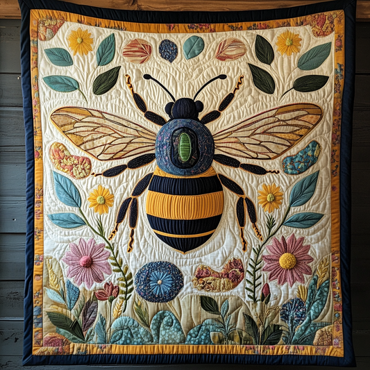 Pollen Pathways Quilted Blanket - Throw (55" x 60")