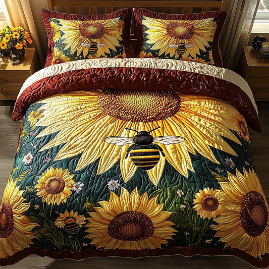 Pollen Path 3-Piece Quilted Bedding Set - Single (59" x 70")