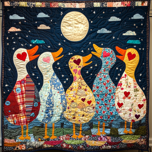 Pond Parade Quilted Blanket - Throw (55" x 60")
