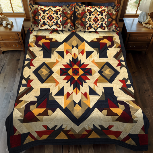 Prairie Flames 3-Piece Quilted Bedding Set - Single (59" x 70")