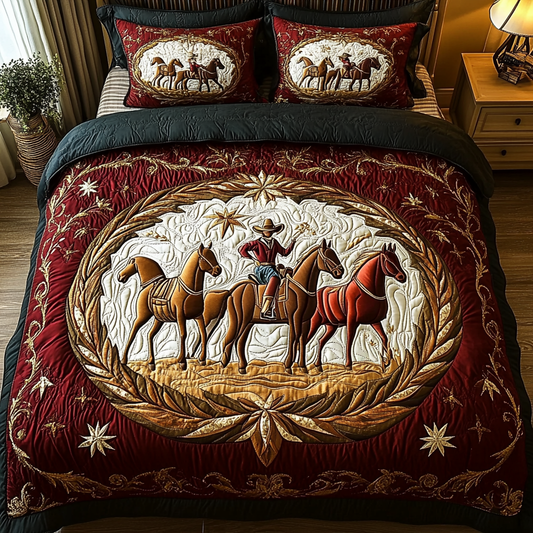 Prairie Pride 3-Piece Quilted Bedding Set - Single (59" x 70")