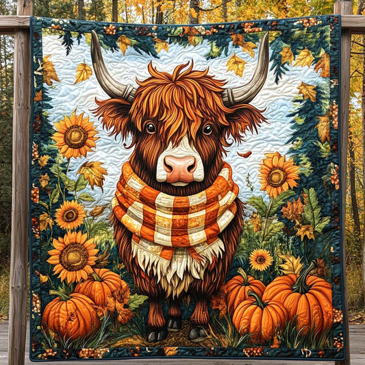 Pumpkin Harvest Parade Quilted Blanket - Throw (55" x 60")