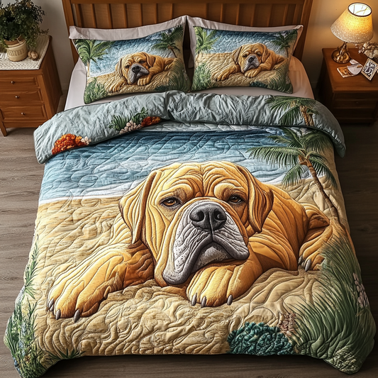 Pup Dreams 3-Piece Quilted Bedding Set - Single (59" x 70")