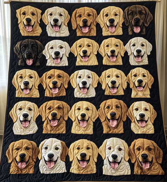 Puppy Collection Quilted Blanket - Throw (55" x 60")