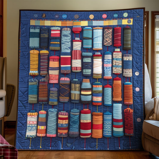 Quilter Spools Quilted Blanket - Throw (55" x 60")