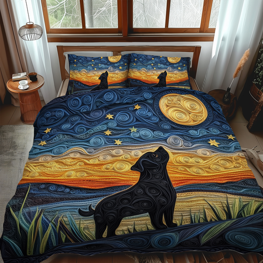 Quirky Pug 3-Piece Quilted Bedding Set - Single (59" x 70")