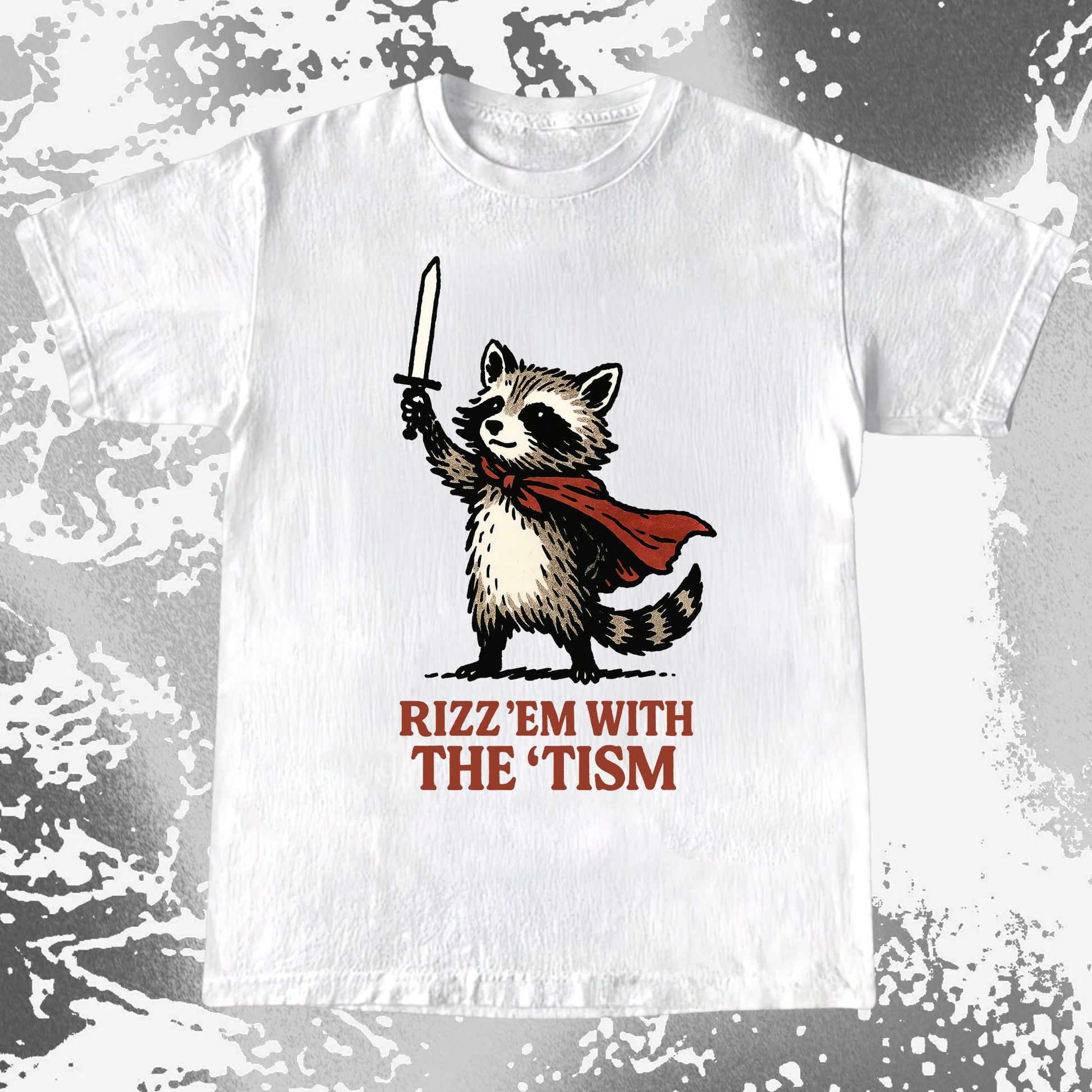 Raccoon Rizz Em With The Tism, funny meme tee gift (view 2)