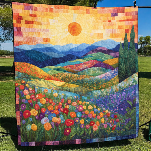 Radiant Rays Quilted Blanket - Throw (55" x 60")
