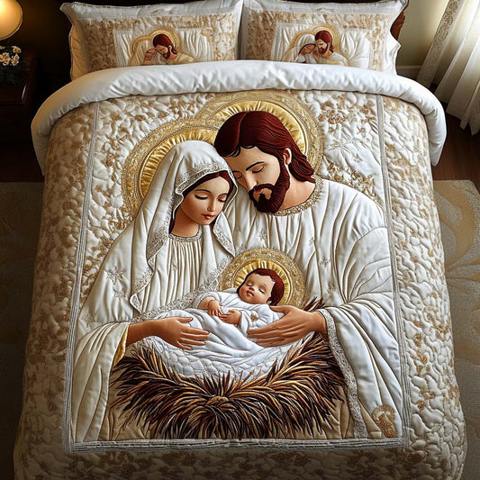 Radiant Starlight Vigil 3-Piece Quilted Bedding Set - Single (59" x 70")