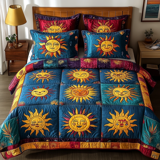 Radiant Sun 3-Piece Quilted Bedding Set - Single (59" x 70")