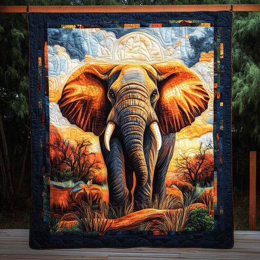 Radiant Sunset Giant Quilted Blanket - Throw (55" x 60")