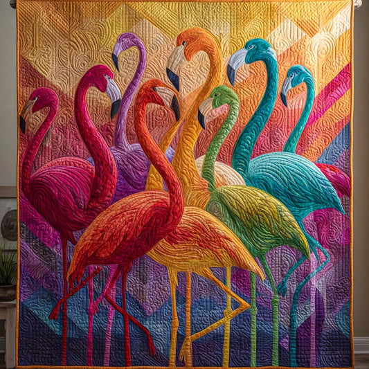 Rainbow Flock Quilted Blanket - Baby (30" x 40") - Pack 1