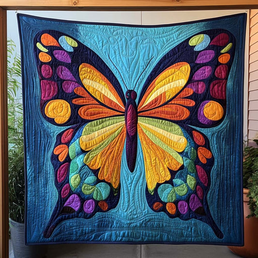 Rainbow Wings Quilted Blanket - Throw (55" x 60")