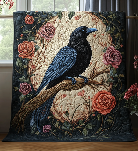 Raven Night Quilted Blanket - Throw (55" x 60")