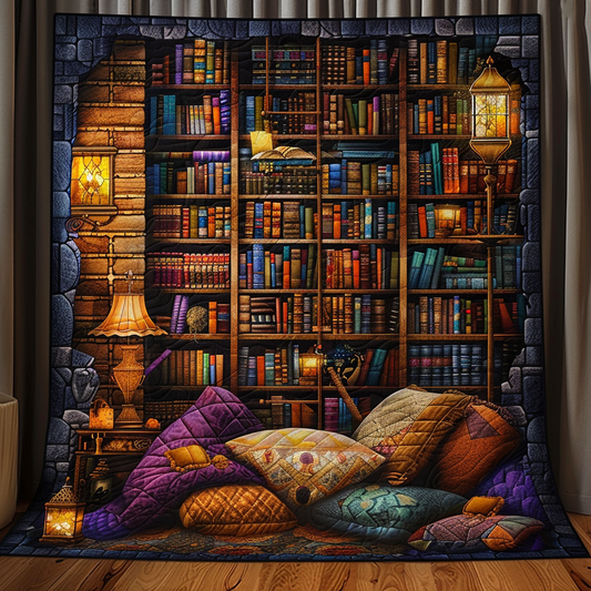 Readers Retreat Quilted Blanket - Throw (55" x 60")