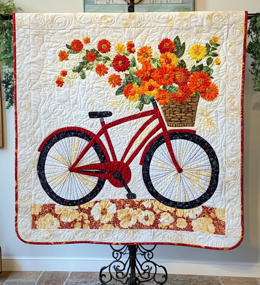 Ride through Blossoms Art Quilt Hanging - Baby (30" x 40")
