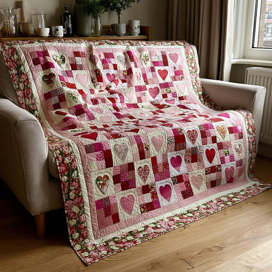 Romantic Heart Quilt Quilted Blanket - Baby (30" x 40") - Pack 1
