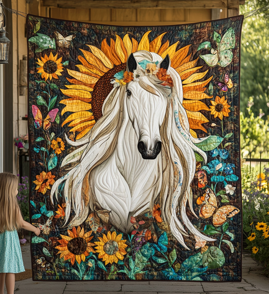 Romantic Horse Art Quilt Hanging - Baby (30" x 40")