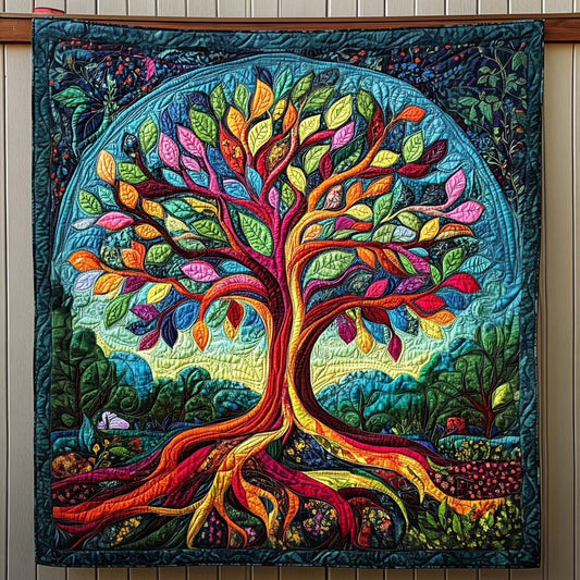 Rooted Spirit Quilted Blanket - Throw (55" x 60")