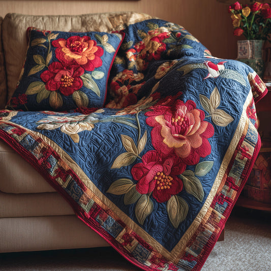 Royal Lotus Bloom Quilted Blanket - Baby (30" x 40") - Pack 1