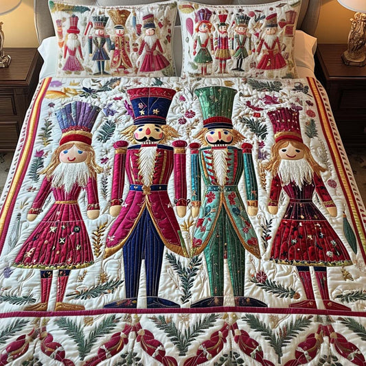 Royal Nutcracker Dream 3-Piece Quilted Bedding Set - Single (59" x 70")