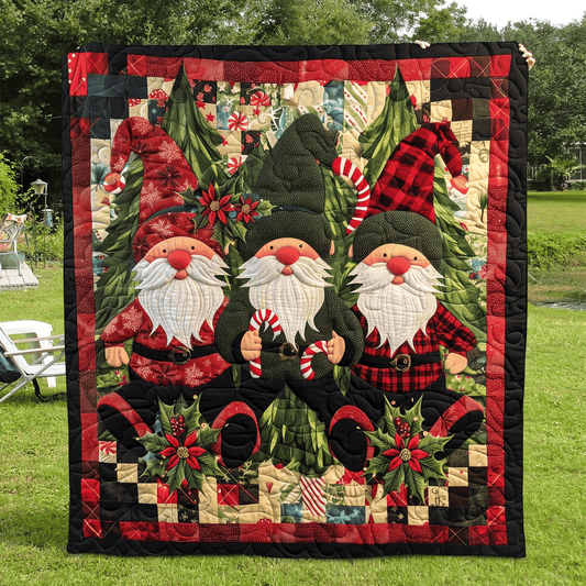 Rustic Gnome Quilted Blanket - Throw (55" x 60")