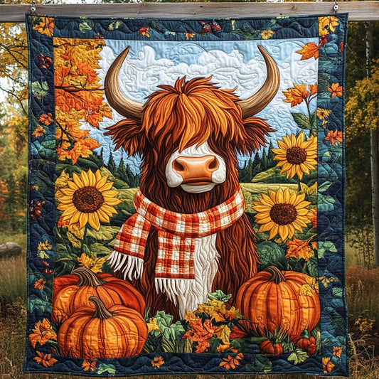 Rustic Fall Charm Quilted Blanket - Throw (55" x 60")