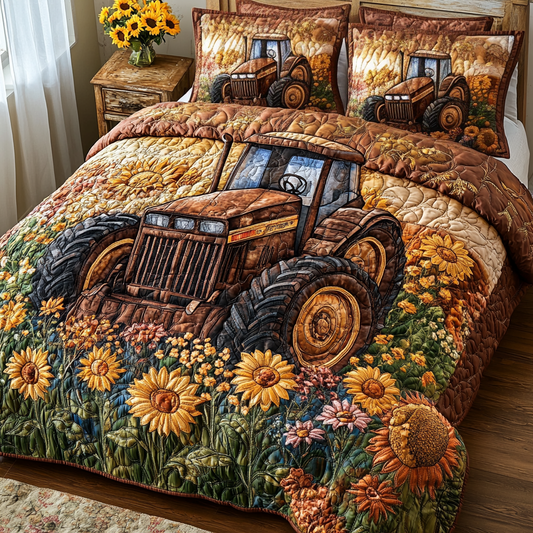 Rustic Fields 3-Piece Quilted Bedding Set - Single (59" x 70")