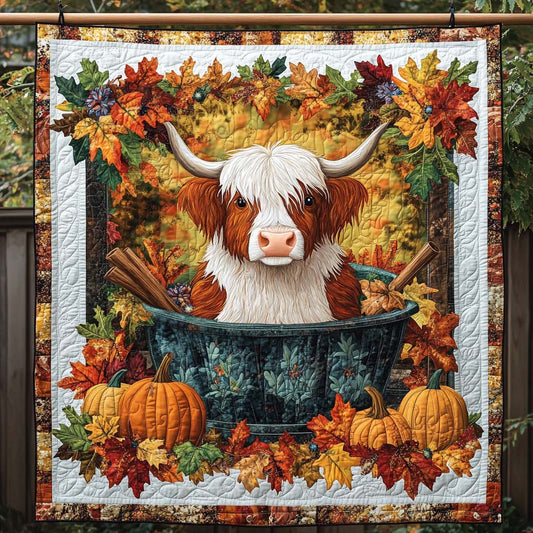 Rustic Harvest Quilted Blanket - Throw (55" x 60")