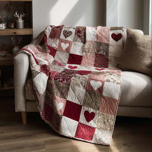 Rustic Love Patchwork Quilted Blanket - Baby (30" x 40") - Pack 1