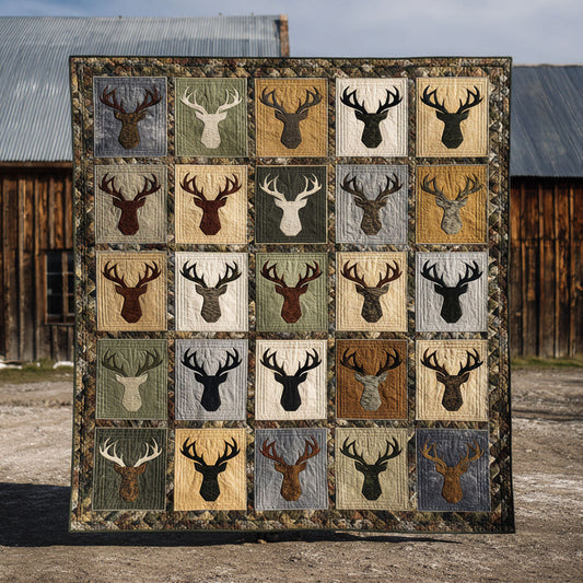 Rustic Stag Quilted Blanket - Baby (30" x 40") - Pack 1