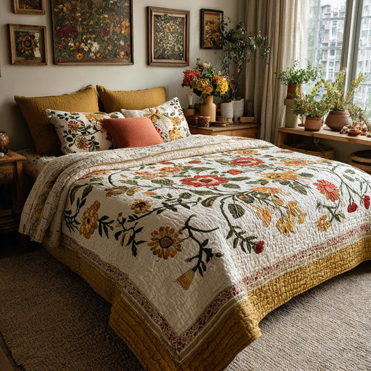 Rustic Wildflower Quilted Blanket - Baby (30" x 40") - Pack 1
