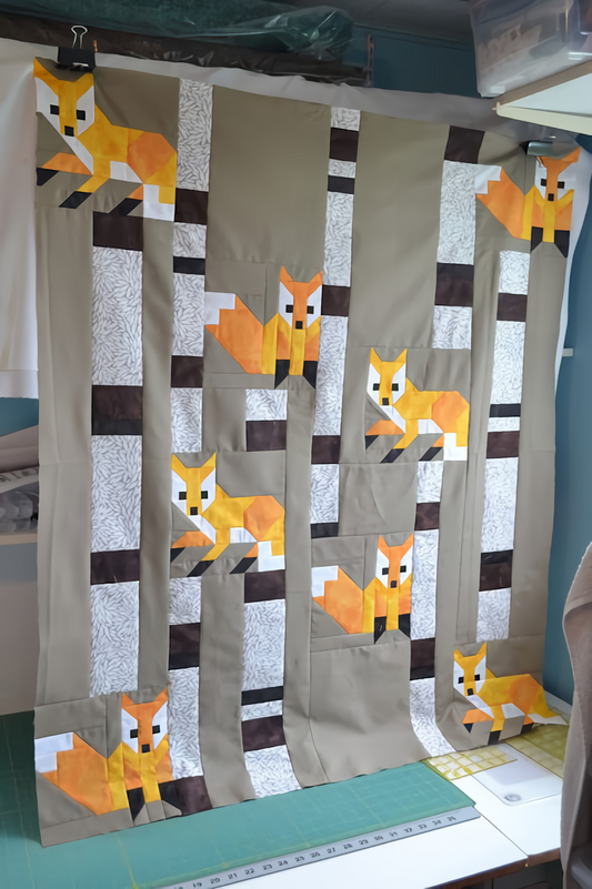 Rusty Ember Quilted Blanket - Throw (55" x 60")