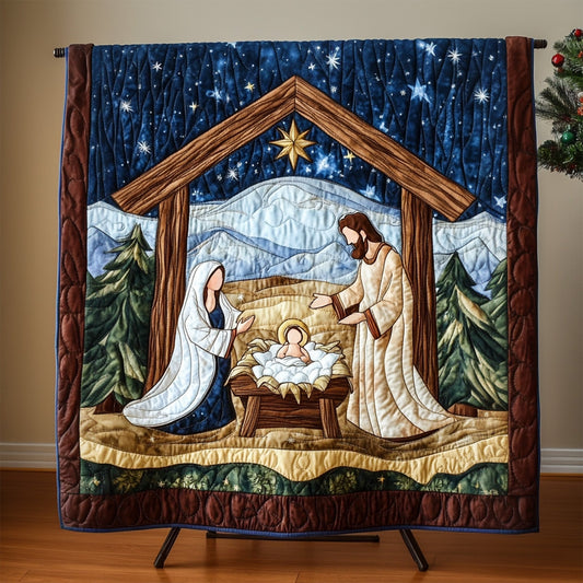 Sacred Birth Quilted Blanket - Throw (55" x 60")