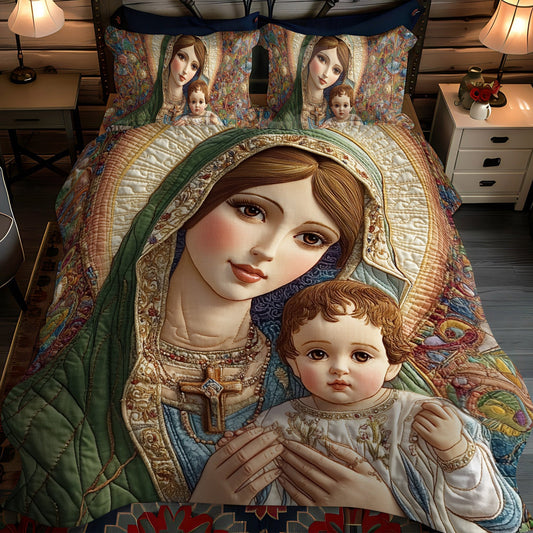 Sacred Bond 3-Piece Quilted Bedding Set - Single (59" x 70")
