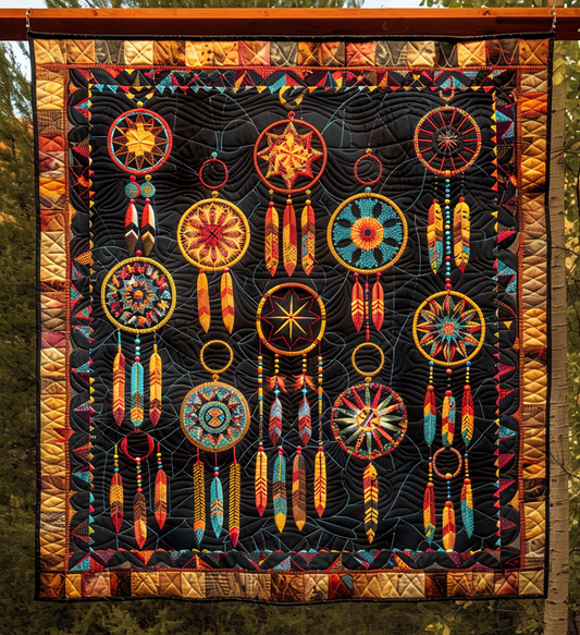 Sacred Circle Quilted Blanket - Throw (55" x 60")
