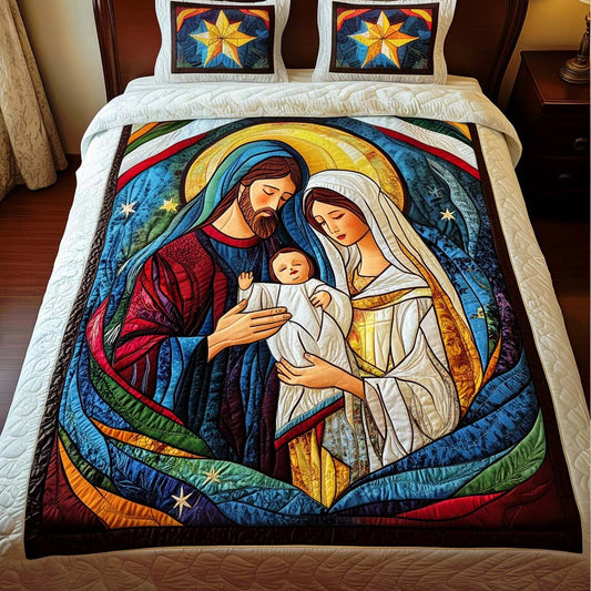 Sacred Harmony 3-Piece Quilted Bedding Set - Single (59" x 70")