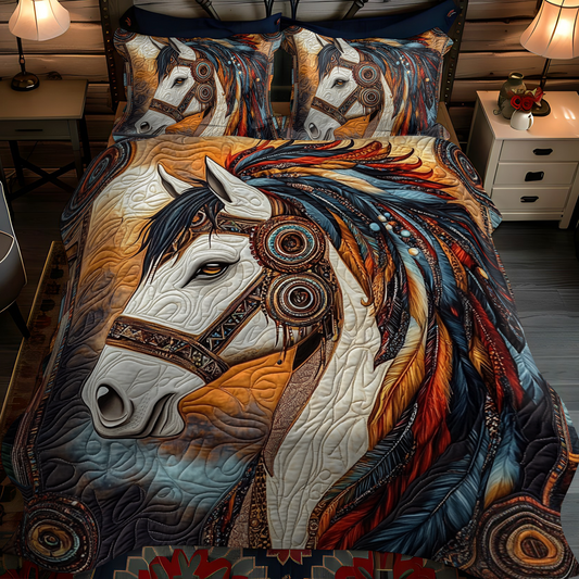 Sacred Hoof Quilted Bedding Set - Single (59" x 70")