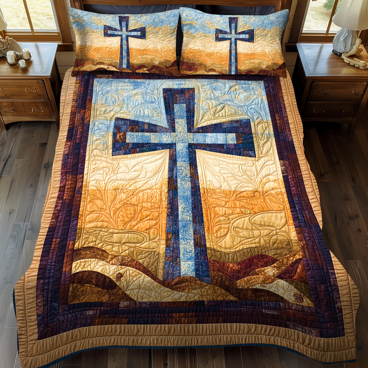 Sacred Reflection 3-Piece Quilted Bedding Set - Single (59" x 70")