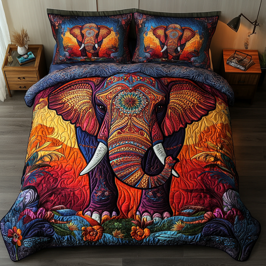 Safari Spirit 3-Piece Quilted Bedding Set - Single (59" x 70")