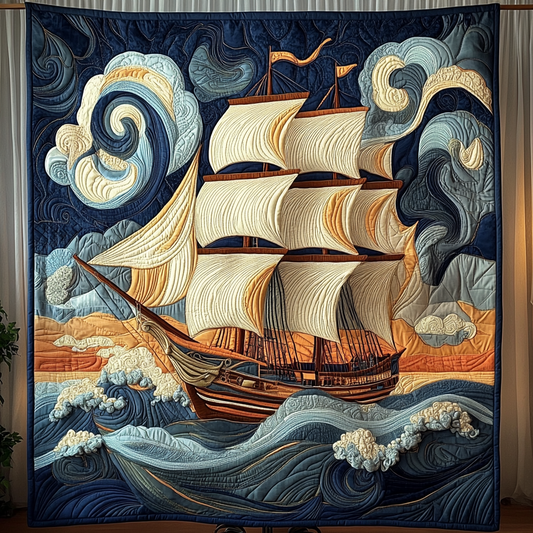 Sail Away Quilted Blanket - Throw (55" x 60")